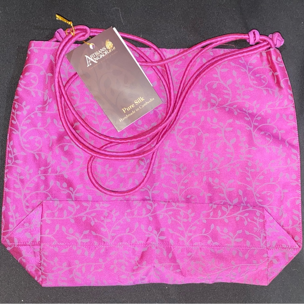 Women pure silk handbag